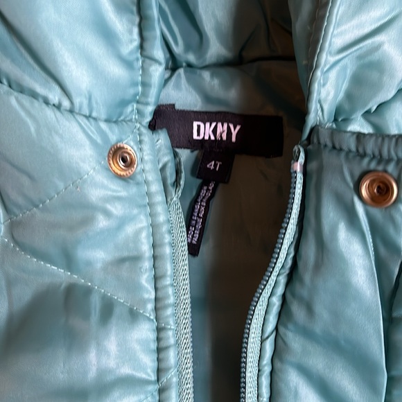 DKNY 4T Hoodie Vest Girls Green - Picture 3 of 8